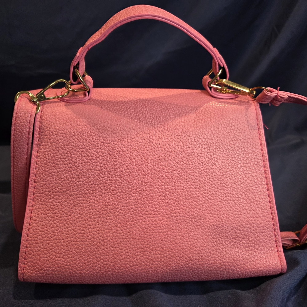 Pink Leather Top-Handle Crossbody Bag - Picture 2 of 7